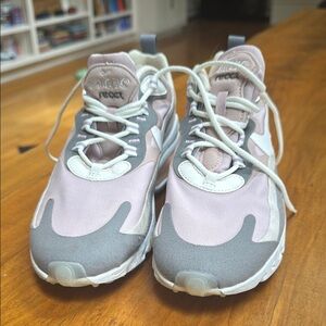 Nike Pink and Gray Sneakers with Suede Panels